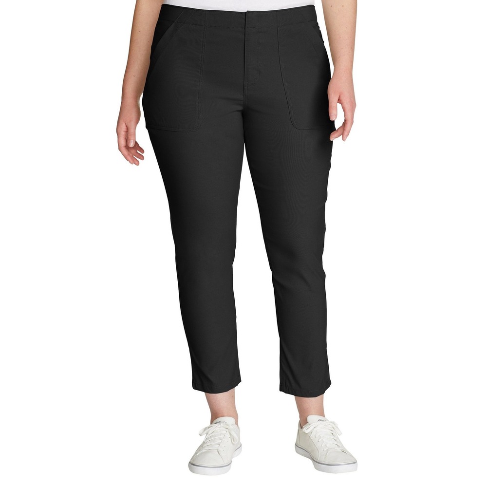 Eddie‎ Bauer Horizon Straight Ankle Pants Womens 14 Black Travel Hiking NWTs